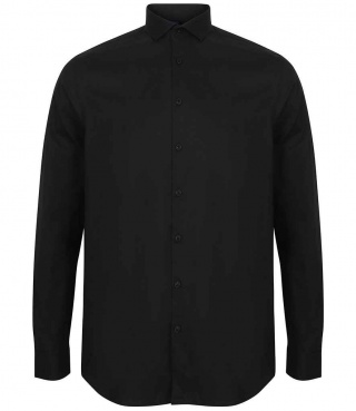 Henbury H532 Long Sleeve Stretch Poplin Shirt